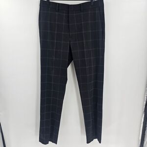H&M 30 Black Plaid Womens Dress Pants Office